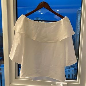 Banana republic off the shoulder white top XS NWT